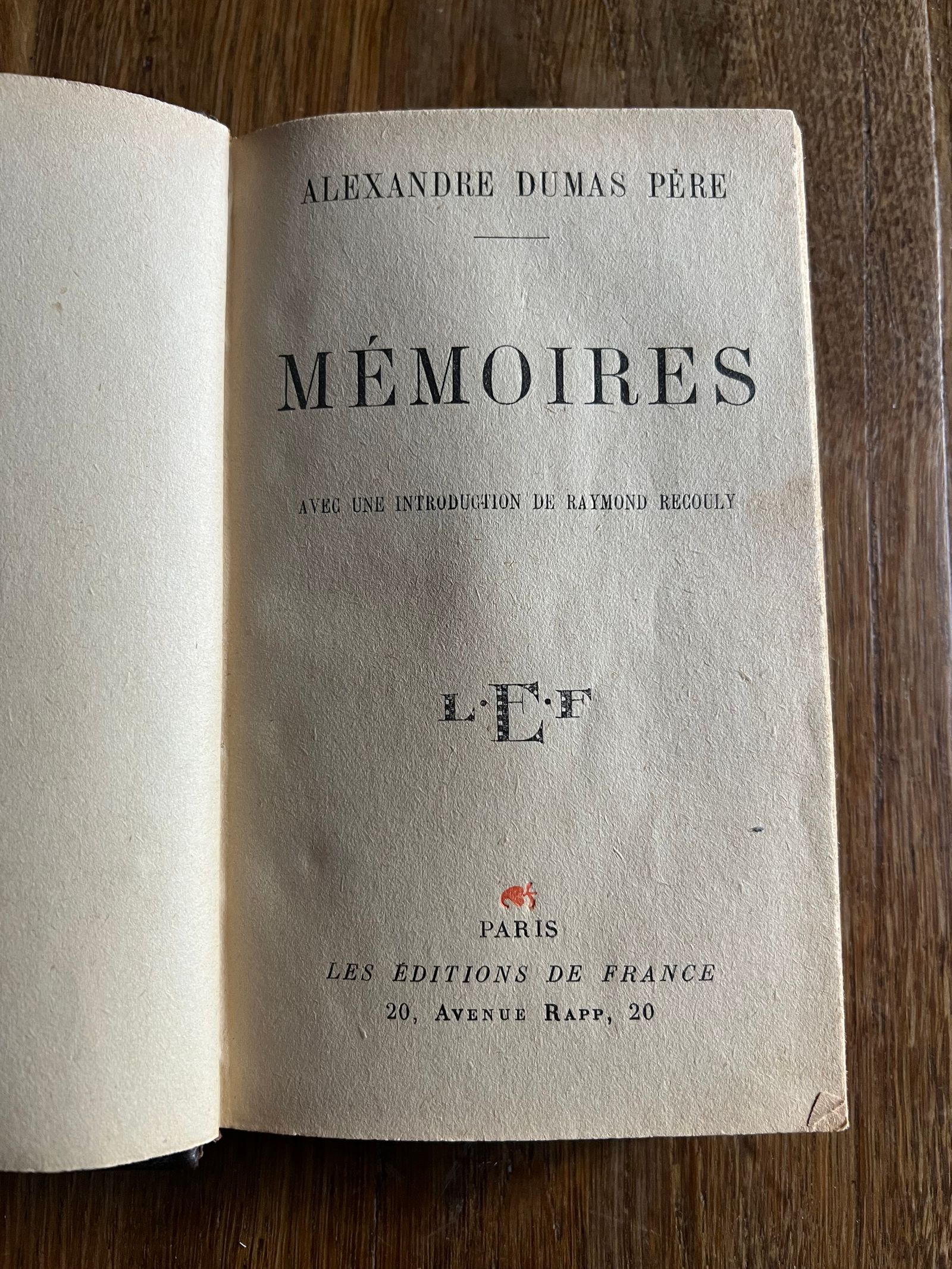 Mémoires - Alexandre Dumas - 1927 | Ex-libris prestigieux de Sylvain Sauvage, illustrateur et graveur renommé de l'entre-deux-guerres | Aufildeslivres.fr