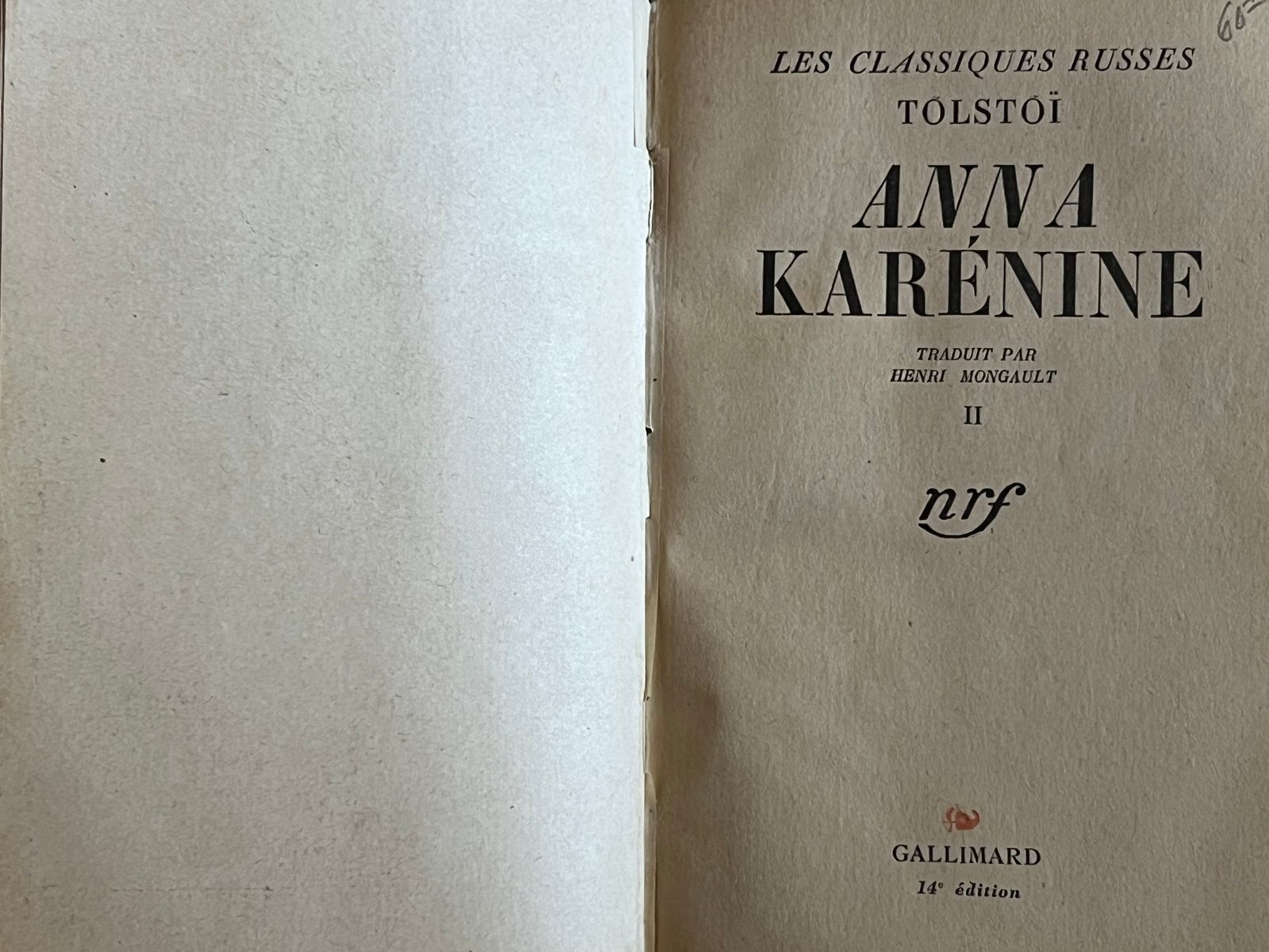 Anna Karénine - Léon Tolstoï - 1943 | Édition complète en deux volumes d'un des plus grands romans jamais écrits sur la passion et la société | Aufildeslivres.fr