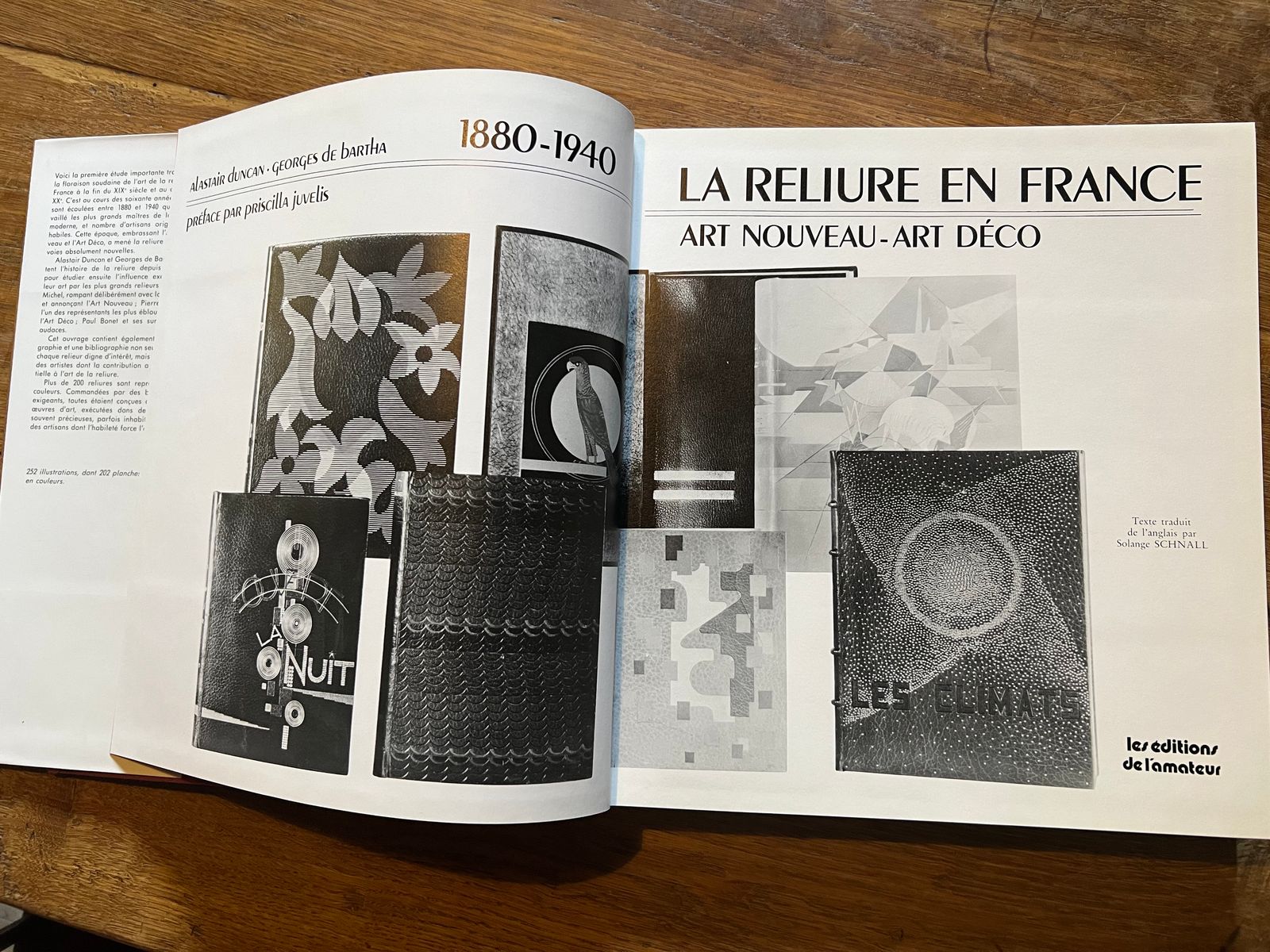 La reliure en France - Art Nouveau-Art déco 1880-1940 - Alastair Duncan & Georges de Bartha - 1989 | Documentation exhaustive des plus grands maîtres relieurs de l'époque incluant Marius Michel, Pierre Legrain et Rose Adler | Aufildeslivres.fr