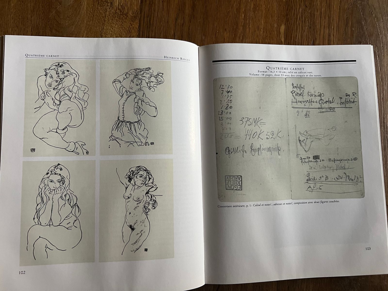 Egon Schiele, Du croquis au tableau, les carnets - Christian M. Nebehay - 1990 | Document de référence sur le processus créatif d'Egon Schiele, révélant l'évolution de ses croquis vers les œuvres finales | Aufildeslivres.fr