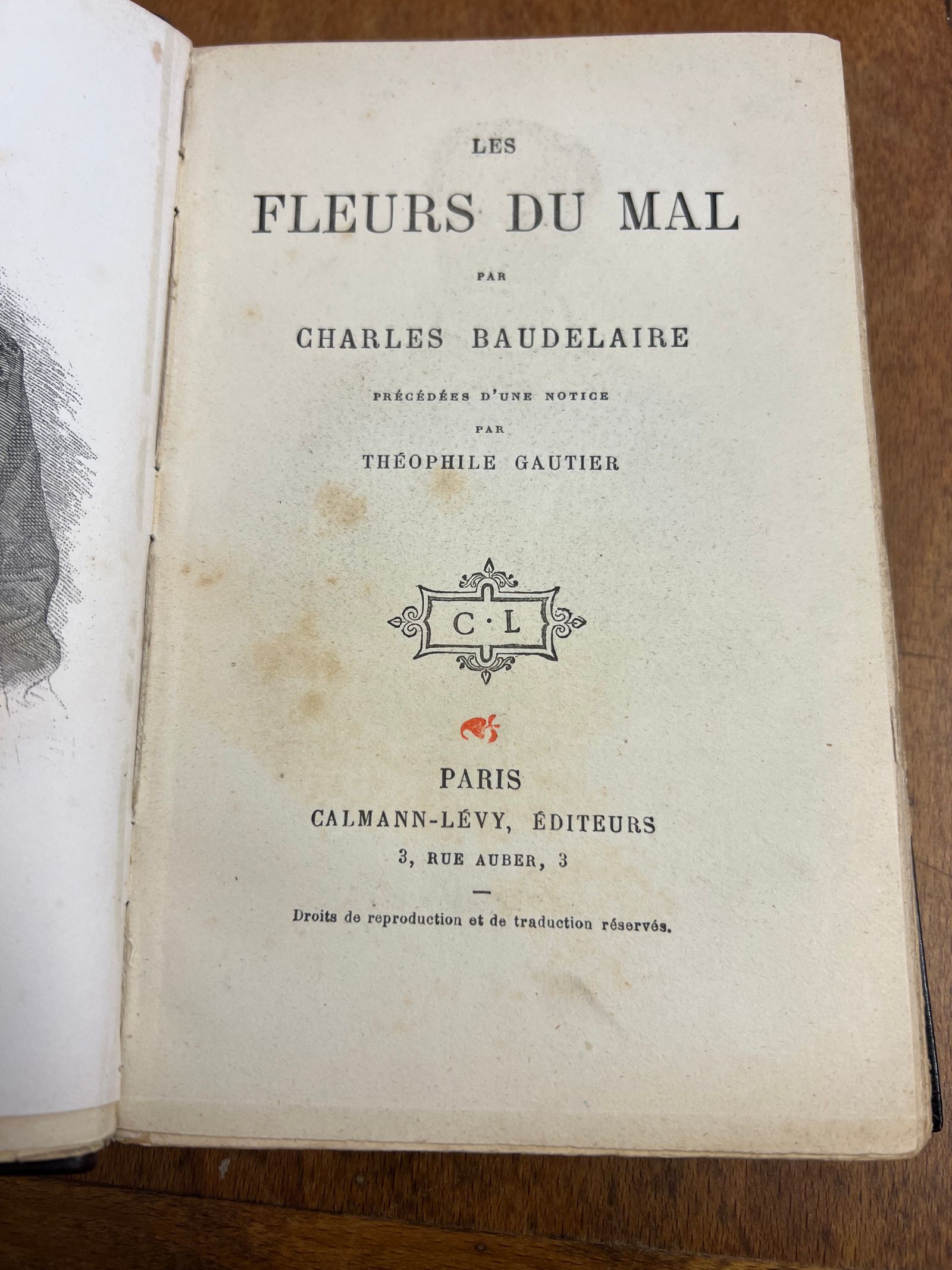 Les Fleurs du Mal - Charles Baudelaire - 1908 | Exemplaire ayant appartenu à Sylvain Sauvage (1888–1948), l'un des illustrateurs et bibliophiles les plus raffinés de la première moitié du XXe siècle, dont l'ex-libris confère à ce volume une provenance d'exception et une valeur de collection considérable | Aufildeslivres.fr
