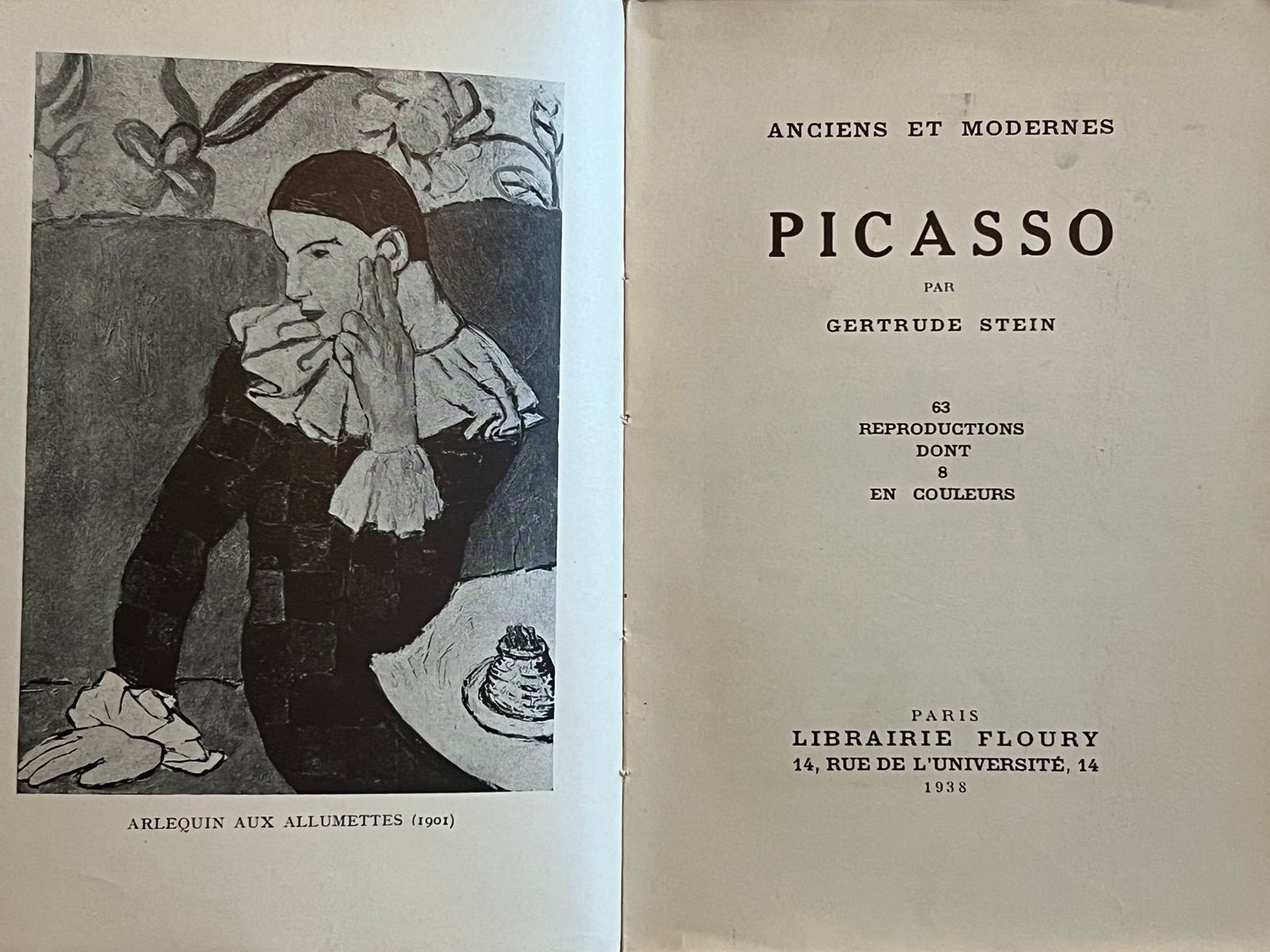 Picasso - Gertrude Stein - 1938 | Texte révolutionnaire mêlant critique d'art et style expérimental steinien, document fondamental pour comprendre l'émergence du cubisme | Aufildeslivres.fr
