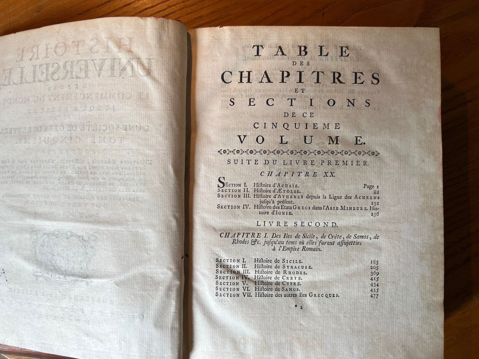 Histoire Universelle - Tome V - Une Société de Gens de Lettres - 1770 | - Traduction française d'une œuvre collective britannique majeure, illustrant les échanges intellectuels franco-anglais au XVIIIe siècle | Aufildeslivres.fr