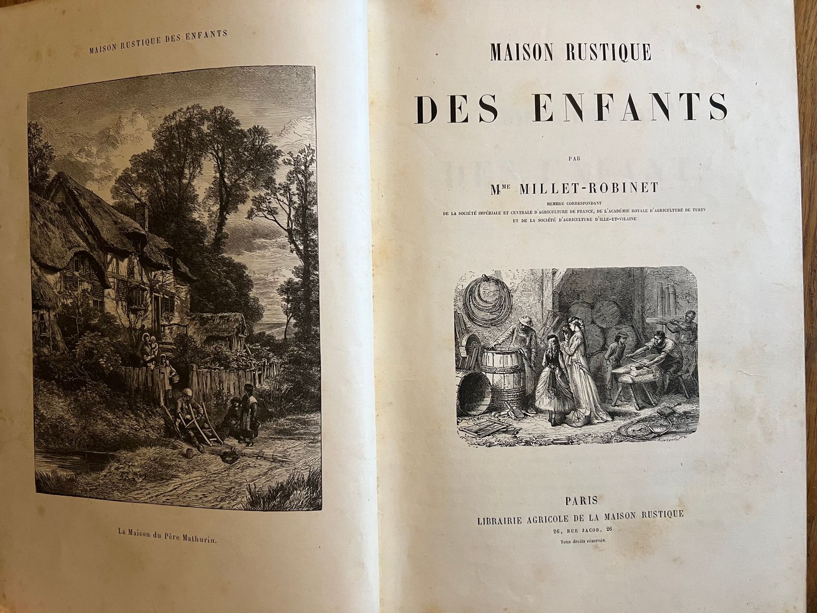 Maison Rustique des Enfants - Mme Millet-Robinet - 1850 | Œuvre pionnière d'éducation rurale destinée aux enfants, reflétant les idéaux pédagogiques du XIXe siècle | Aufildeslivres.fr