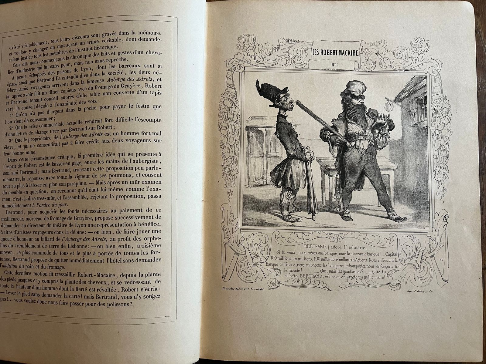 Les cent et un Robert-Macaire - Honoré Daumier - 1939 | Qualité remarquable des reproductions lithographiques permettant d'apprécier le génie graphique de Daumier | Aufildeslivres.fr