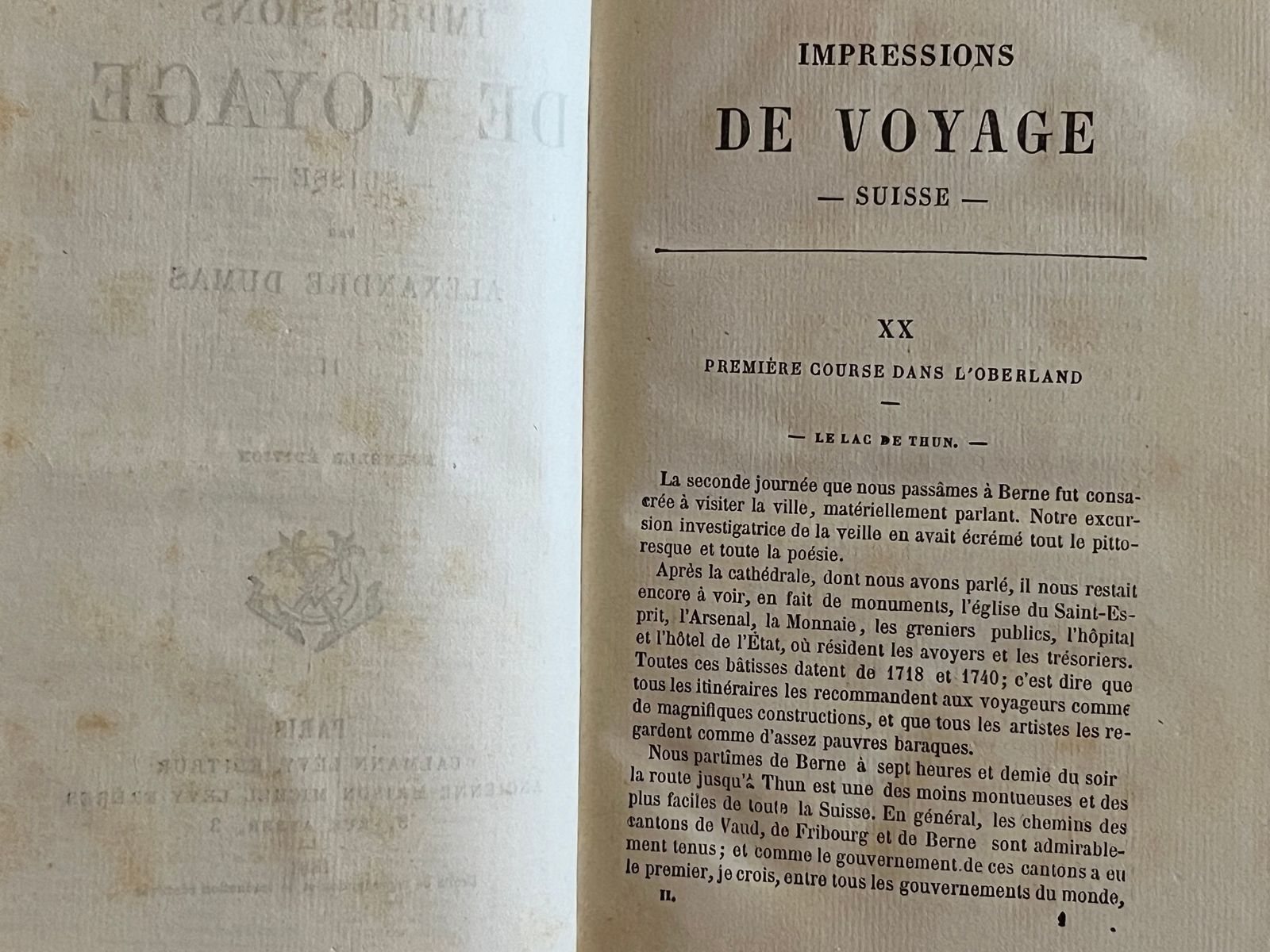 Impressions de Voyage - Suisse - Alexandre Dumas - 1881 | Un ensemble complet de trois volumes, de plus en plus rare à trouver dans un état préservé | Aufildeslivres.fr