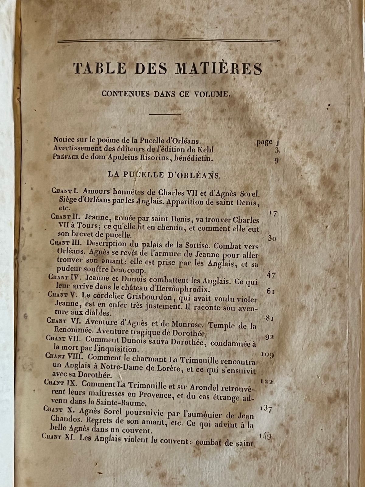 La Pucelle - Voltaire - 1826 | Fait partie de la prestigieuse édition complète des Oeuvres de Voltaire publiée dans les années 1820, témoignage de la réhabilitation posthume de l'auteur | Aufildeslivres.fr