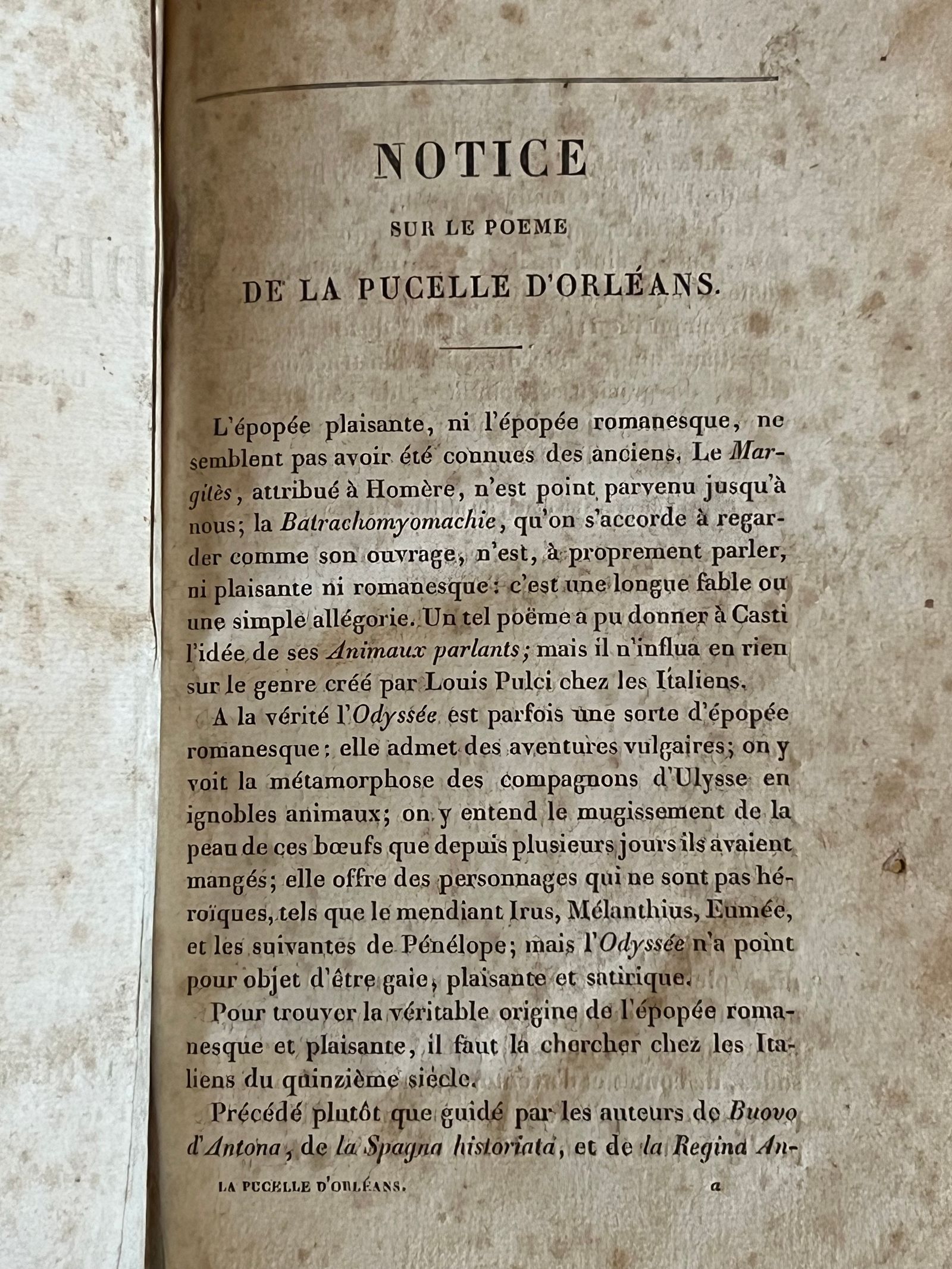 La Pucelle - Voltaire - 1826 | Exemplaire représentatif de l'art de l'édition française du XIXe siècle, avec une typographie soignée caractéristique de la période romantique | Aufildeslivres.fr