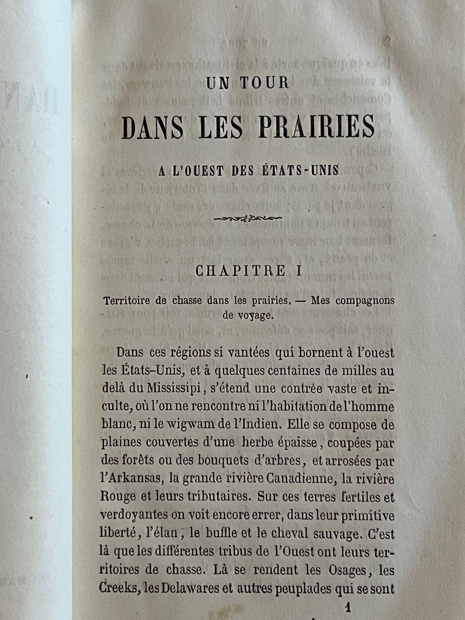 Un tour dans les prairies à l'ouest des Etats-Unis - Washington Irving - 1862 | Édition Mame de Tours, célèbre pour la qualité de ses impressions et reliures du Second Empire | Aufildeslivres.fr